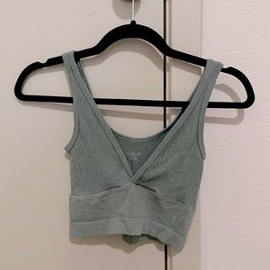 Urban Outfitters Green Crop Tank